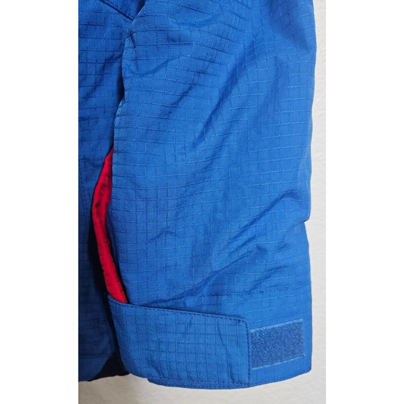 Vintage Lands End Mens Windbreaker Jacket Large Blue Hooded Full Zip Outdoors - Picture 6 of 13